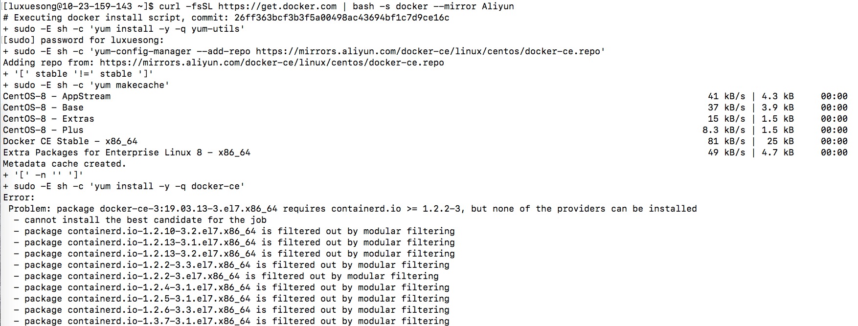 docker错误