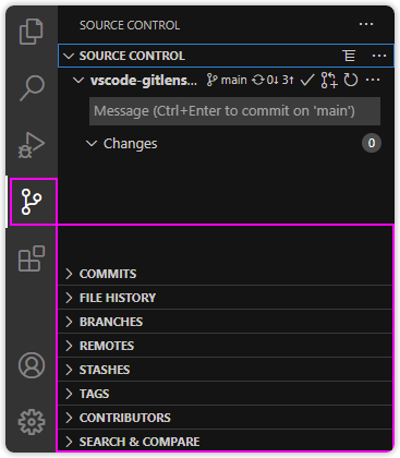 Source Control Side Bar Views