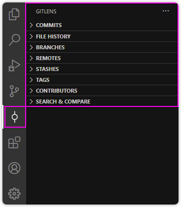 GitLens Side Bar Views